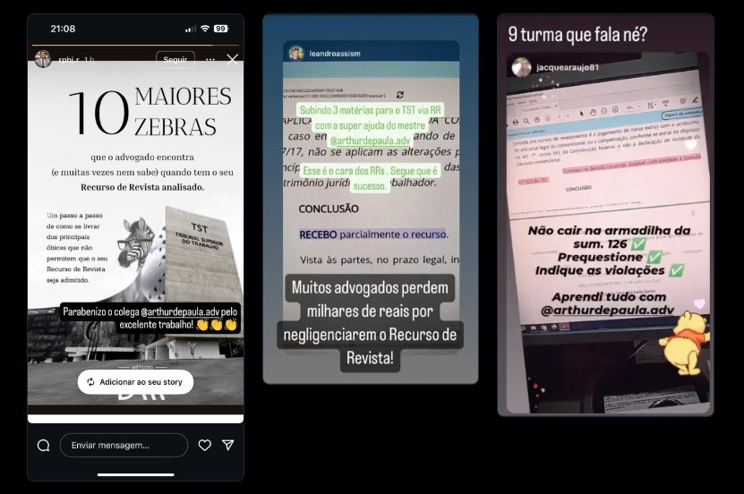 Depoimentos de advogados sobre o material: Leandro, Jacqueline e parabenização a Arthur De Paula